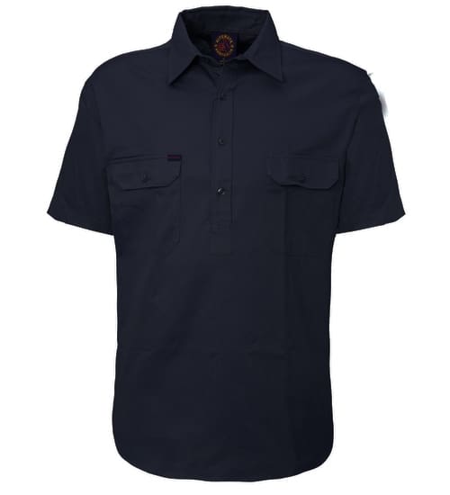Ritemate (Mens) RM100CFS - Closed Front Short Sleeve Shirt (Bottle)